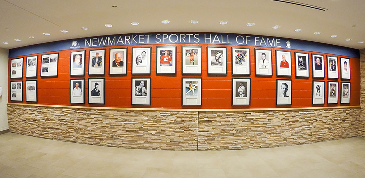 Newmarket Sports Hall of Fame Wall
